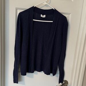 Old Navy Navy Ribbed Open Cardigan